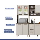 Cozinha Completa Com Vidro Reflecta 9 Portas 3 Gavetas Vitori