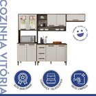 Cozinha Completa Com Vidro Reflecta 9 Portas 3 Gavetas Vitori