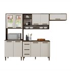 Cozinha Completa Com Vidro Reflecta 9 Portas 3 Gavetas Vitori