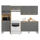 Cozinha Completa Compacta 12 Portas E 1 Gaveta Freijó