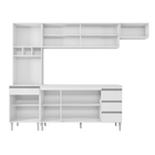Cozinha Completa Compacta 280cm Madrid Branco - Montanaris De