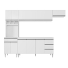 Cozinha Completa Compacta 280cm Madrid Branco - Montanaris De