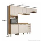 Cozinha Completa Compacta 4 Peças 11 Portas 2 Gavetas 4 Prate
