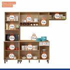 Cozinha Completa Compacta 4 Peças 9 Portas 1 Gaveta 3 Pratele