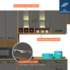 Cozinha Completa Compacta 4 Peças 9 Portas 1 Gaveta 3 Pratele