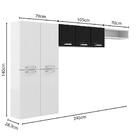 Cozinha Completa Compacta Aço Preto Branco D Maria Bertolini