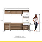 Cozinha Completa Compacta Antonela 245 Cm Armário Forno/micro