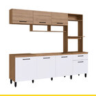 Cozinha Completa Compacta Antonela 245 Cm Armário Forno/micro