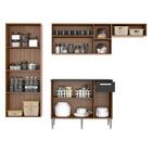 Cozinha Completa Compacta Balcão Preto