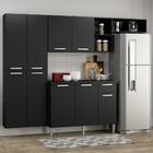 Cozinha Completa Compacta Balcão Preto