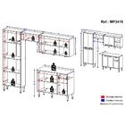 Cozinha Completa Compacta C/ 3 Leds, Armário E Balcão C/ Tamp