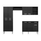 Cozinha Completa Compacta C/ 3 Leds, Armário E Balcão C/ Tamp