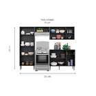 Cozinha Completa Compacta C/ 3 Leds, Armário E Balcão C/ Tamp