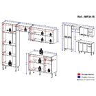 Cozinha Completa Compacta C/ 3 Leds, Armário E Balcão C/ Tamp