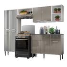 Cozinha Completa Compacta C/ 3 Leds, Armário E Balcão C/ Tamp