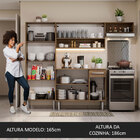 Cozinha Completa Compacta Madesa Emilly Com Armário E Balcão
