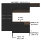 Cozinha Completa Compacta Madesa Emilly Com Paneleiro Suspens