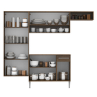 Cozinha Completa Compacta Madesa Emilly Com Paneleiro Suspens