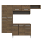 Cozinha Completa Compacta Madesa Emilly Com Paneleiro Suspens