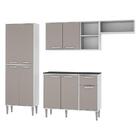 Cozinha Completa Compacta Xangai Plus Multimóveis Branco/fumê