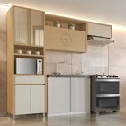 Cozinha Completa Condessa 3 Peças 6 Portas 1 Gavetas Carvalho