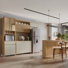 Cozinha Completa Condessa 5 Peças 8 Portas 1 Gavetas Carvalho