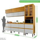 Cozinha Completa Cristaleira 5 Peças 100% Mdf Paloma Cinamomo