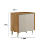 Cozinha Completa Dali 13 Portas 3 Gavetas Ripado 100% Mdf Nat