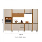 Cozinha Completa Dali 13 Portas 3 Gavetas Ripado 100% Mdf Nat