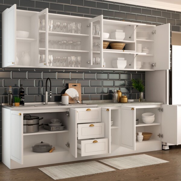 Cozinha Completa Dallas 11 Portas 3 Gavetas 100% Mdf Americana