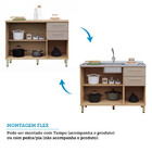 Cozinha Completa De Canto 100 Mdf 7 Peças Com Tampo E Espaço