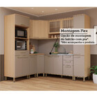 Cozinha Completa De Canto 100 Mdf 8 Peças Com Tampo E Espaço