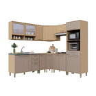 Cozinha Completa De Canto 100 Mdf 9 Peças Espaço Forno E Micr