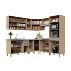 Cozinha Completa De Canto 100 Mdf 9 Peças Espaço Forno E Micr