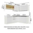 Cozinha Completa De Canto 100% Mdf Madesa Acordes 389002 Armá