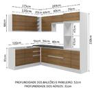 Cozinha Completa De Canto 100% Mdf Madesa Acordes 419003 Com