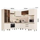 Cozinha Completa De Canto 10 Peças Connect Com Balcão Forno D