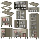 Cozinha Completa De Canto 10 Peças Connect Com Cristaleira E