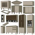 Cozinha Completa De Canto 10 Peças Évelin Com Balcão Forno De