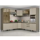 Cozinha Completa De Canto 10 Peças Évelin Com Torre Quente -