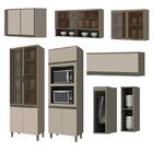 Cozinha Completa De Canto 11 Peças Évelin Com Cristaleira - M