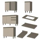 Cozinha Completa De Canto 11 Peças Évelin - Móveis Henn