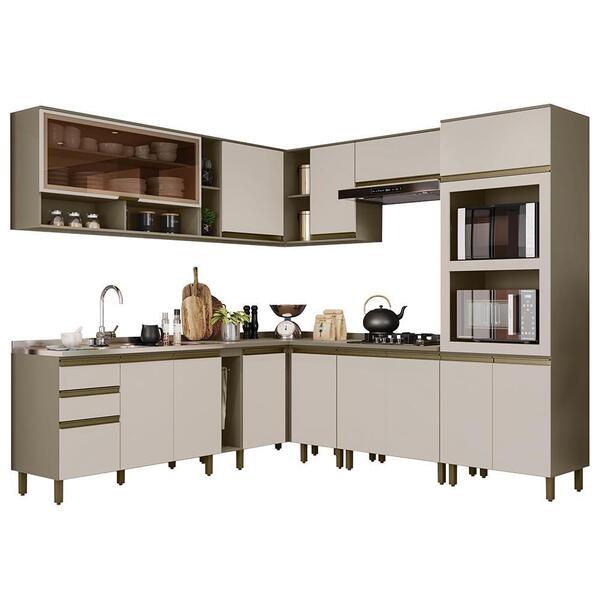 Cozinha Completa De Canto 11 Peças Évelin - Móveis Henn