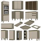 Cozinha Completa De Canto 11 Peças Évelin Torre Quente E Aére