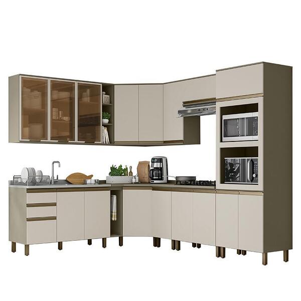 Cozinha Completa De Canto 11 Peças Évelin Torre Quente E Aére