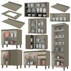 Cozinha Completa De Canto 9 Peças Connect Com Cristaleira E A