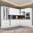 Cozinha Completa De Canto Americana 10 Peças Com Cristaleira