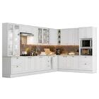 Cozinha Completa De Canto Americana 14 Peças Com Cristaleira