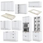 Cozinha Completa De Canto Americana 8 Peças Com Cristaleira -