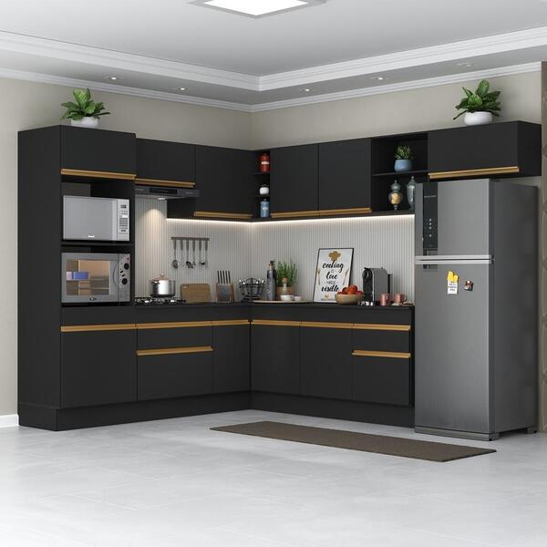 Cozinha Completa De Canto Com Rodapé Veneza Multimóveis Mp208